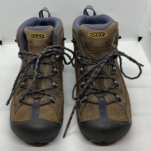 KEEN Targhee 2 Waterproof Hiking Boot 1016581 Goat / Crown Blue Womens 9